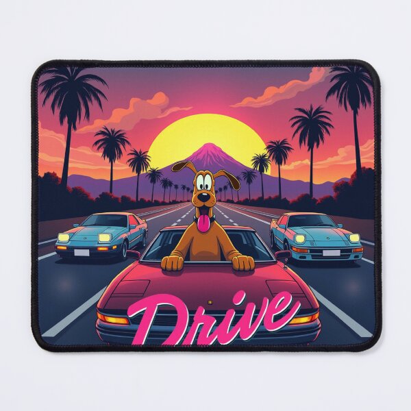 Item preview, Retro Drive with Pluto designed and sold by UnicornDreamers.