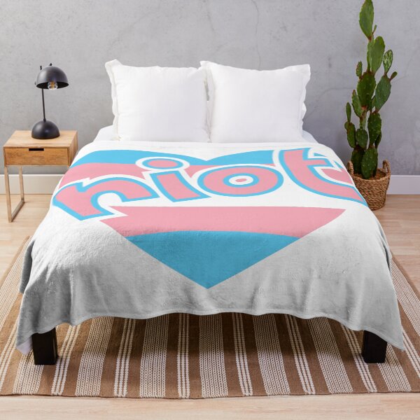 Item preview, Riot Protest Fight Trans Pride Flag Heart Pink - LGBTQIA+ designed and sold by Kristalin Glass.