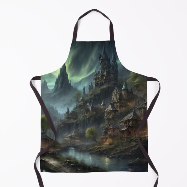 Item preview, Enchanted Medieval Village Under Northern Lights designed and sold by Abdu Innovations.