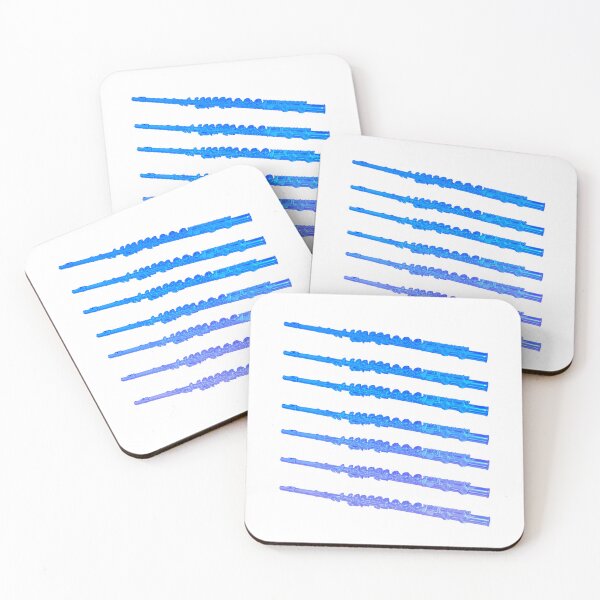 Item preview, Flutes Blue Ombre designed and sold by ValeriesGallery.