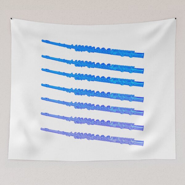 Item preview, Flutes Blue Ombre designed and sold by ValeriesGallery.