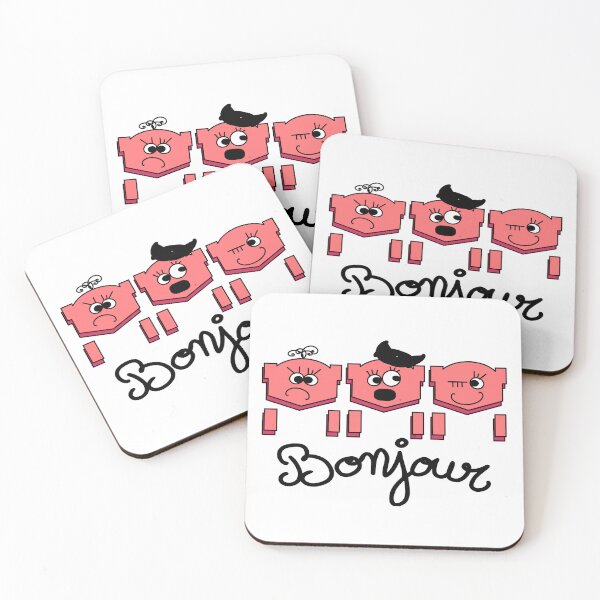 Item preview, French Pigs Bonjour フレンチラブ   designed and sold by French Papyrus Studio.