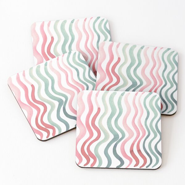 Item preview, Wavy lines - coral and willow designed and sold by wackapacka.