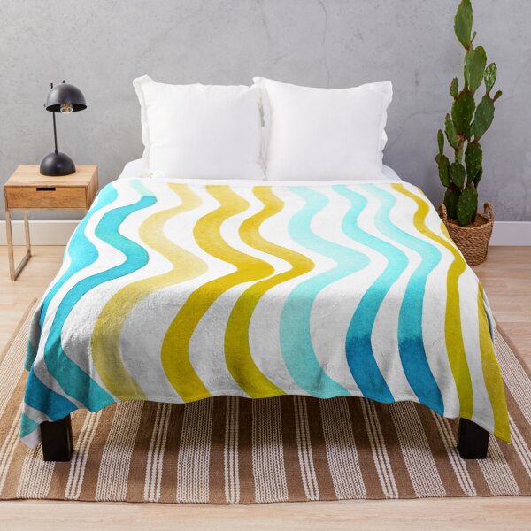 Item preview, Wavy lines - yellow and blue designed and sold by wackapacka.