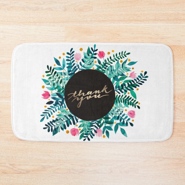 Item preview, Thank you flowers and branches - green and pink designed and sold by wackapacka.