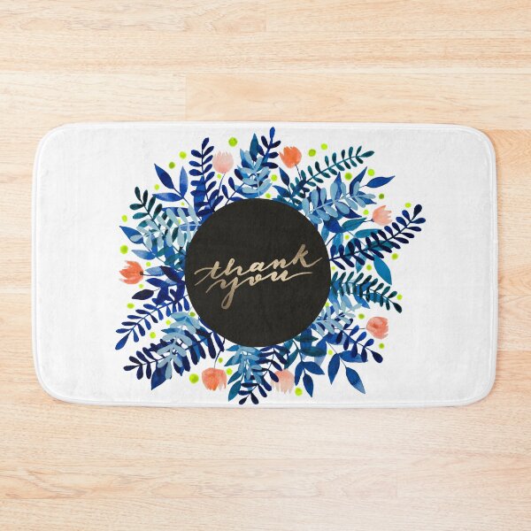Item preview, Thank you flowers and branches - blue and orange designed and sold by wackapacka.