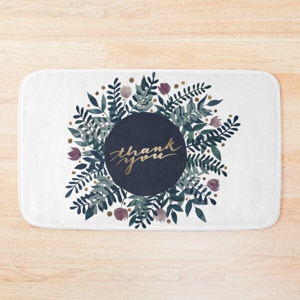 Item preview, Thank you flowers and branches - grey green and garnet designed and sold by wackapacka.