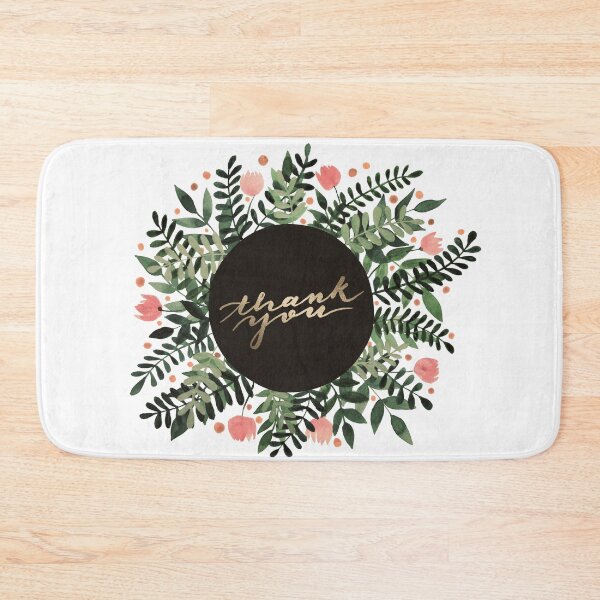 Item preview, Thank you flowers and branches - sap green and pink designed and sold by wackapacka.