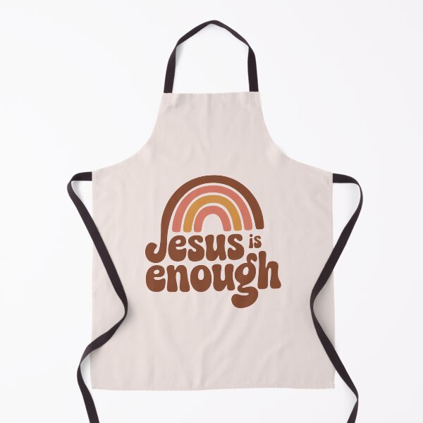 Item preview, Jesus Is Enough Boho Rainbow Christian Bible Verse Typography designed and sold by KnitLuv.
