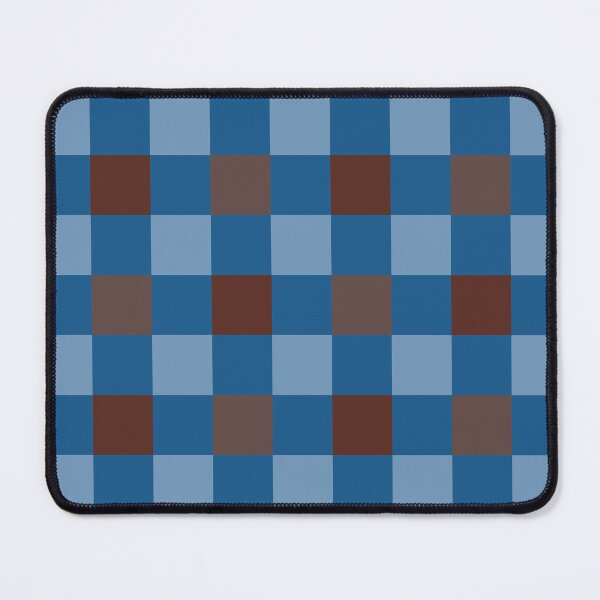 Item preview, Brown and Blue Checkerboard Grid Squares designed and sold by OneThreeSix.