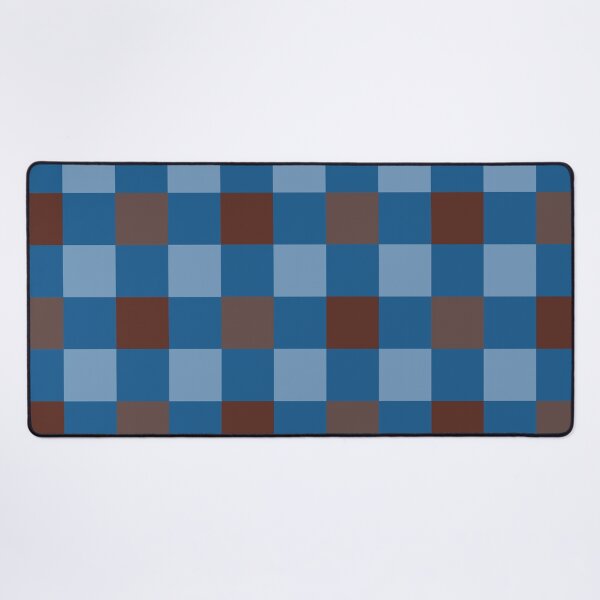 Item preview, Brown and Blue Checkerboard Grid Squares designed and sold by OneThreeSix.