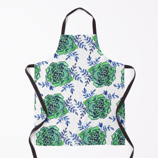 Item preview, Watercolor houseleek - green and blue designed and sold by wackapacka.