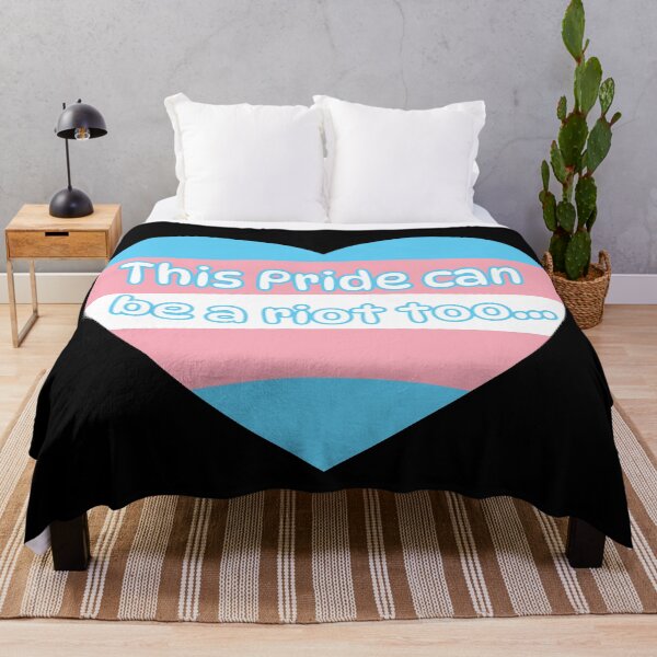 Item preview, This Pride Can Be a Riot Too- Trans Pride Flag Heart Blue - LGBTQIA+ designed and sold by Kristalin Glass.