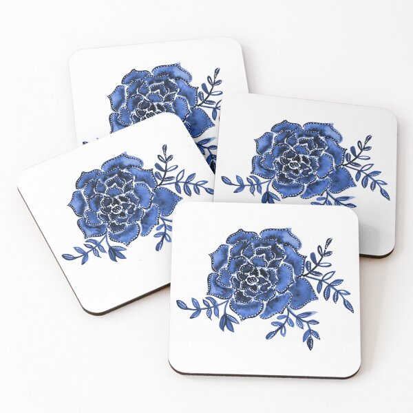 Item preview, Watercolor  houseleek - blue designed and sold by wackapacka.