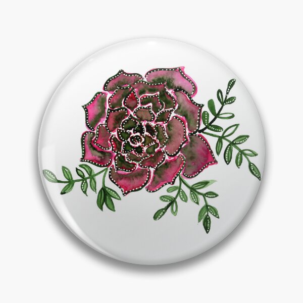 Item preview, Watercolor  houseleek - pink and green designed and sold by wackapacka.