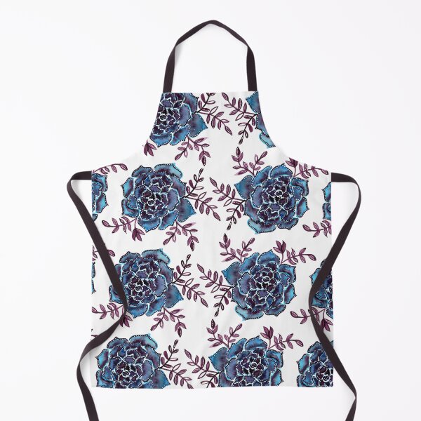Item preview, Watercolor houseleek - blue and burgundy designed and sold by wackapacka.