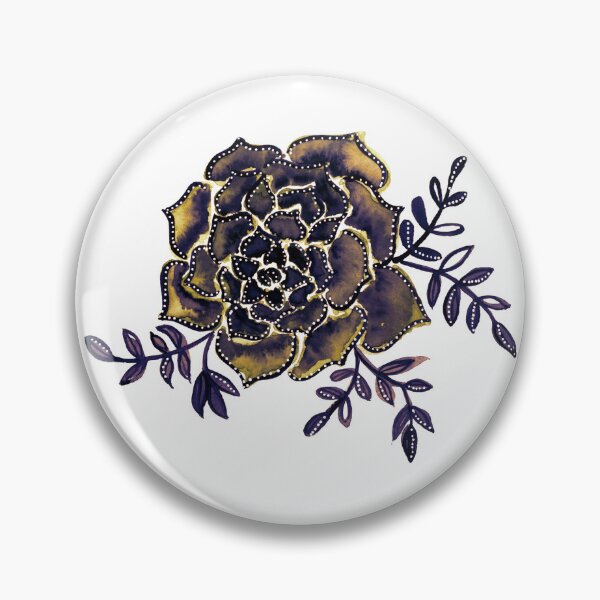 Item preview, Watercolor  houseleek - purple and ochre designed and sold by wackapacka.