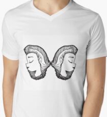 Braided Girl Men's V-Neck T-Shirt