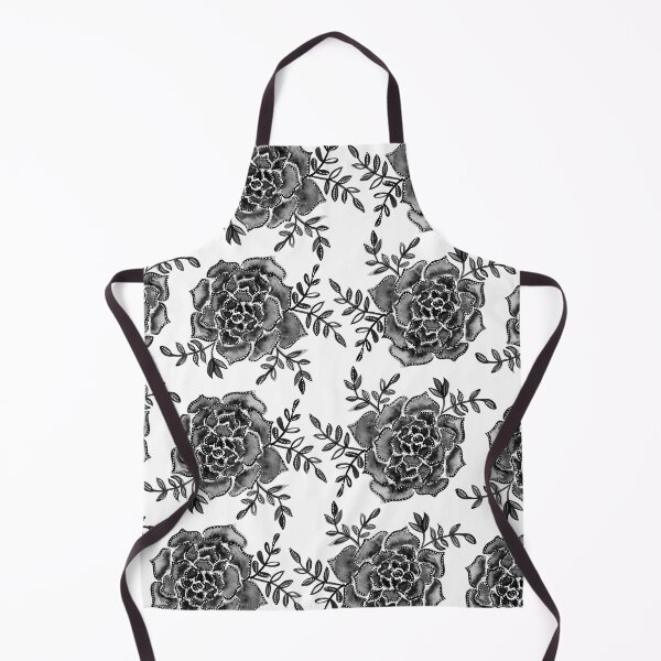 Item preview, Watercolor houseleek - black and white designed and sold by wackapacka.