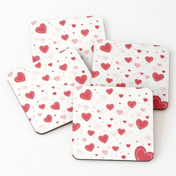 Item preview, Red Hearts small and Big designed and sold by fluidwatercolor.