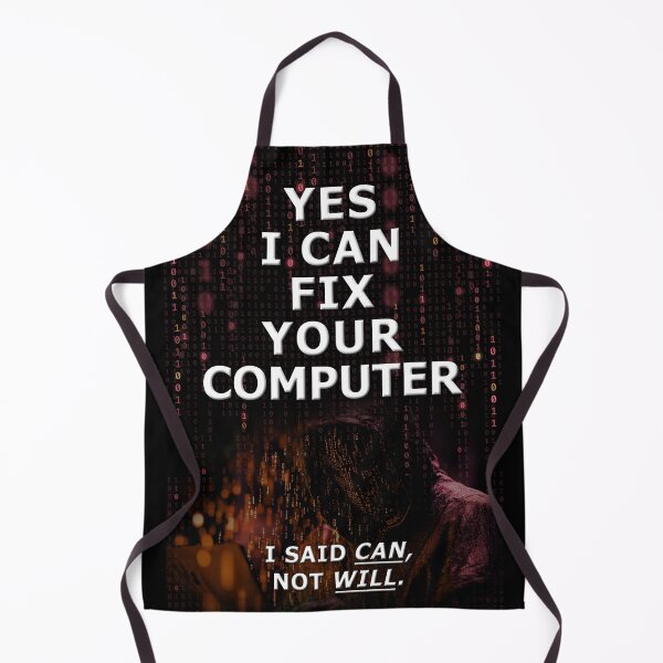 Item preview, Funny Tech Support Poster I Can Fix Your Computer Wall Art - Red designed and sold by Nerd Shizzle.