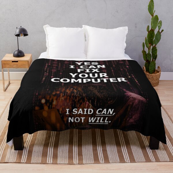 Item preview, Funny Tech Support Poster I Can Fix Your Computer Wall Art - Red designed and sold by Nerd Shizzle.