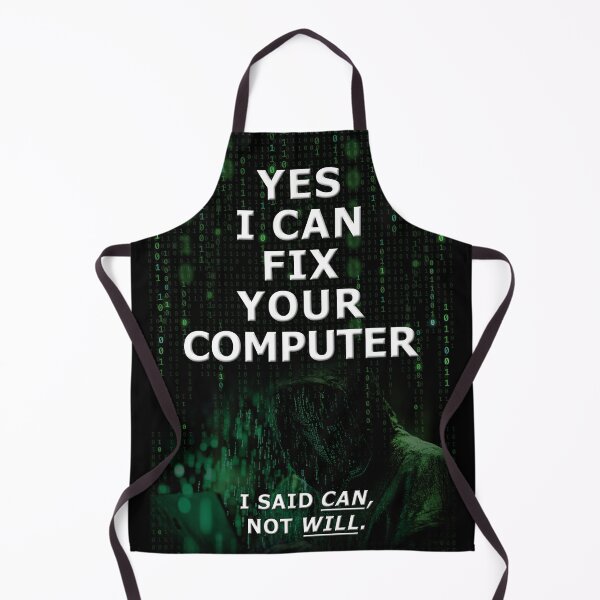 Item preview, Funny Tech Support Poster I Can Fix Your Computer Wall Art - Green designed and sold by Nerd Shizzle.