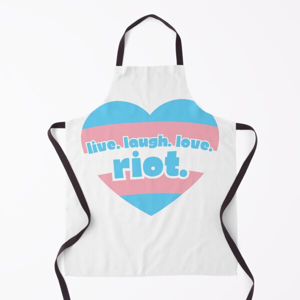 Item preview, Live. Laugh. Love. Riot. Trans Pride Flag Heart Blue - LGBTQIA+ Activist designed and sold by Kristalin Glass.
