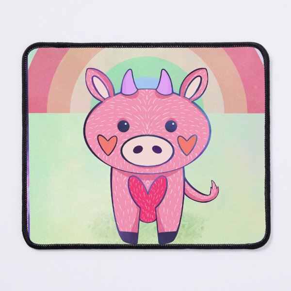 Item preview, Little Pink Valentine Cow designed and sold by limonlaur.