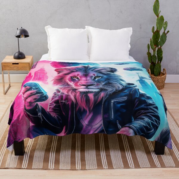 Item preview, Cyberpunk Lion Futuristic Street Urban Style designed and sold by Abdu Innovations.