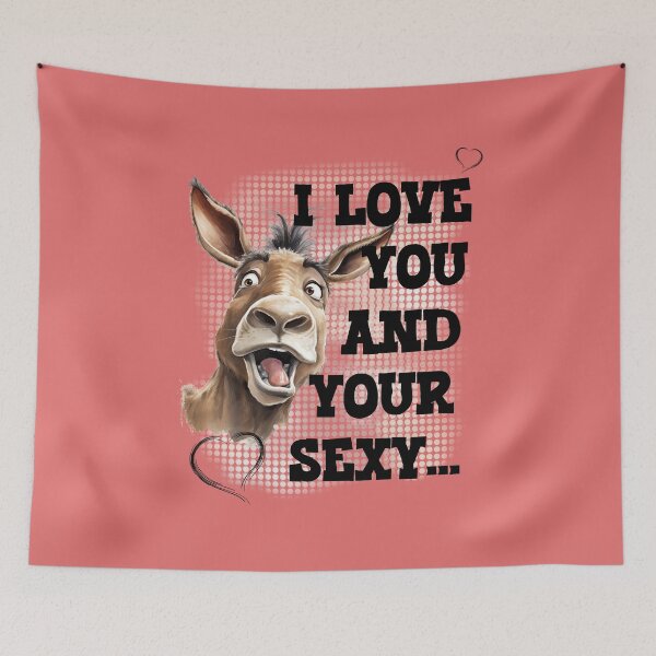Item preview, Charming Donkey - Funny Graphic with a Love Message designed and sold by Aredbox.
