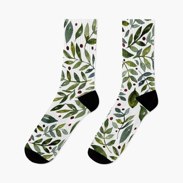 Item preview, Seasonal branches and berries - sap green and burgundy designed and sold by wackapacka.