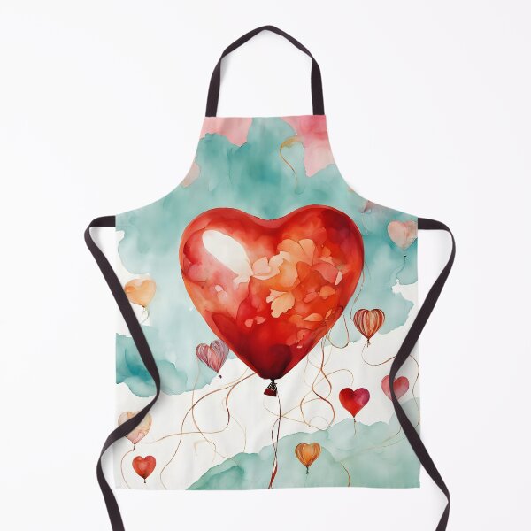 Item preview, Red Hearts Floating Ballons - in Watercolour designed and sold by fluidwatercolor.