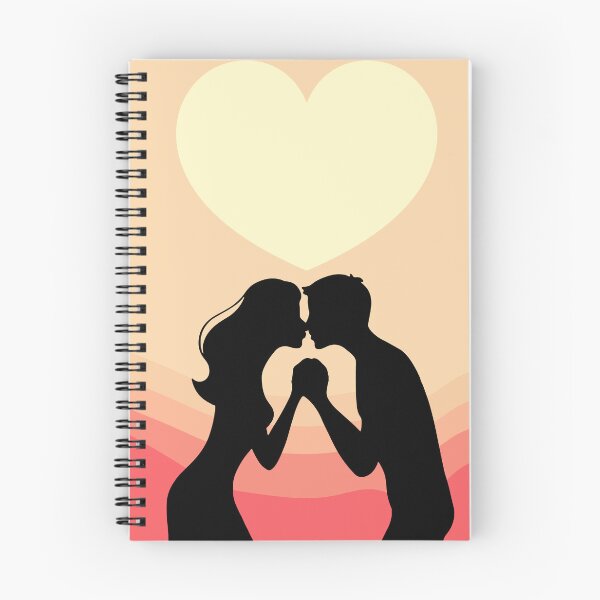 Item preview, silhouette of a couple with a love background designed and sold by AtonuHaque.