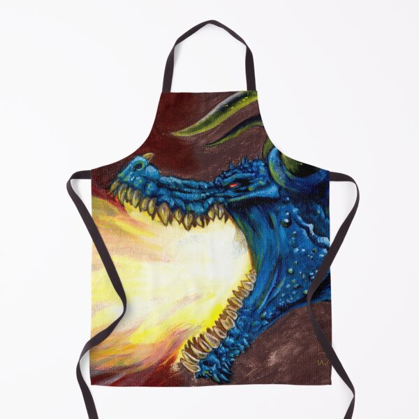 Item preview, Fire-breathing Blue Dragon on canvas board. designed and sold by WilliamKenney.