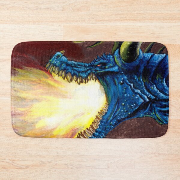 Item preview, Fire-breathing Blue Dragon on canvas board. designed and sold by WilliamKenney.