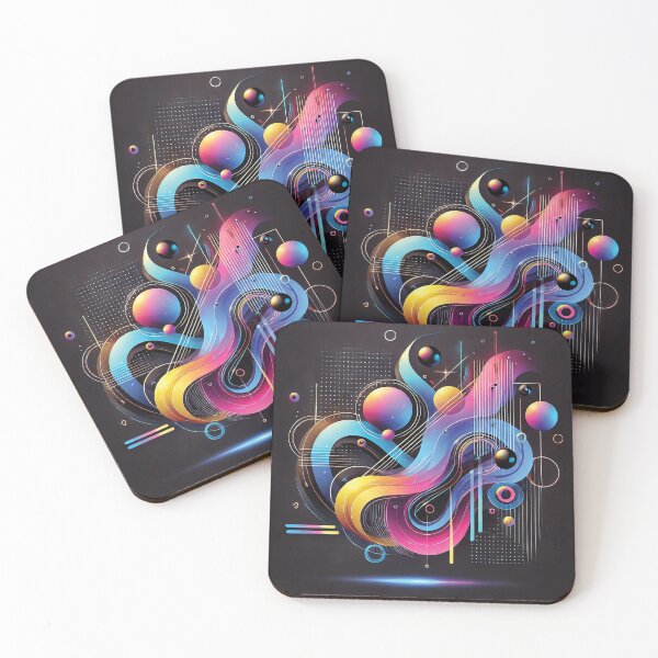 Item preview, Futuristic Abstract Digital Art – Vibrant Geometric Design designed and sold by Gold Turtle  Lina.