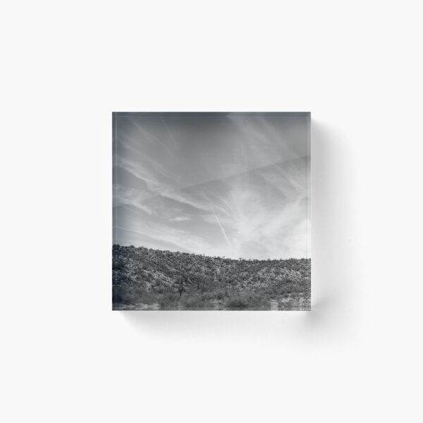 Item preview, A monochrome view of the Sonoran Desert designed and sold by Phakade's Shop.