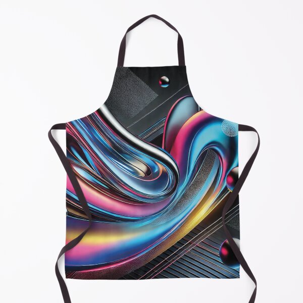 Item preview, Futuristic Metallic Fluid Art – High-Tech Abstract Aesthetic designed and sold by Gold Turtle Lina.