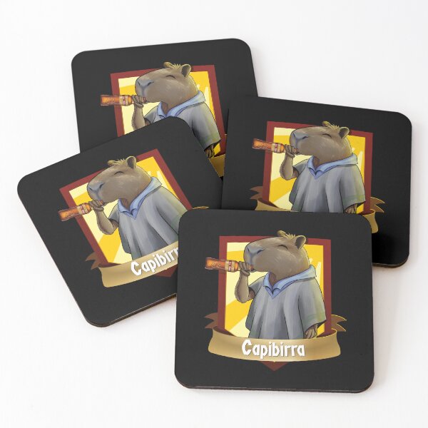 Item preview, Illustration of a Capybara drinking Colombian beer in a pun designed and sold by FoxnakeChiros.