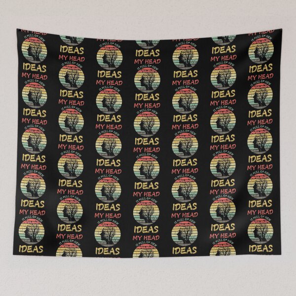 Item preview, My Head Is Full Of New Ideas Funny Design designed and sold by Maggie Mustard.