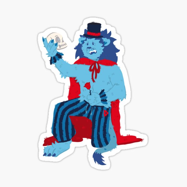 Aperçu de l'œuvre Autocollant de mascotte du théâtre des Dukes de Duquesne Bluefasa créée et vendue par bagel-shoop.