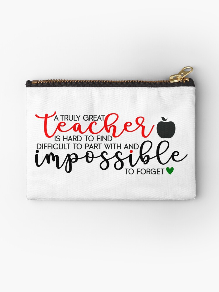 Thumbnail 1 of 4, Zipper Pouch, A Great Teacher is Hard to Find. designed and sold by Infobytes.
