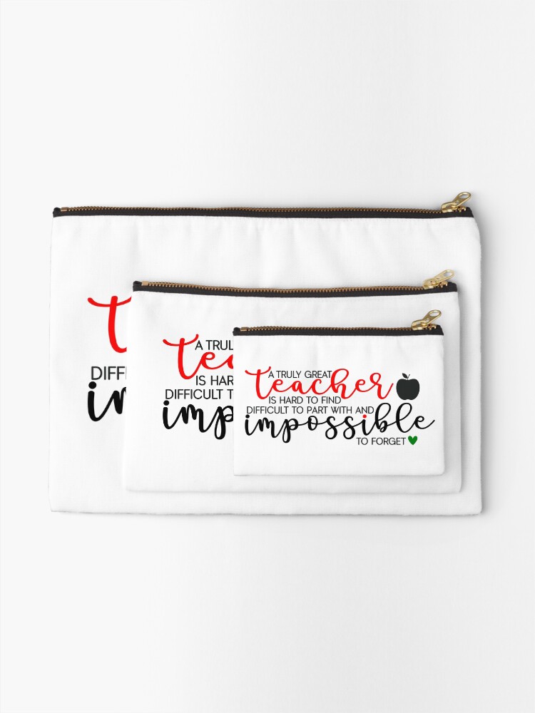 Thumbnail 2 of 4, Zipper Pouch, A Great Teacher is Hard to Find. designed and sold by Infobytes.