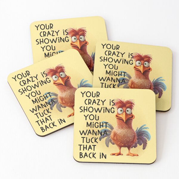 Item preview, Crazy Chicken - Humorous Graphic with a Message designed and sold by Aredbox.