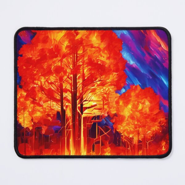 Item preview, Fiery Forest Ablaze in Vivid Colors designed and sold by Health And Fitness Posts e-Store.
