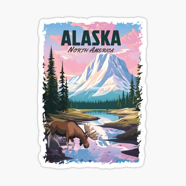 Artikel-Vorschau von Alaska Nordamerika Reise Poster Wand Dekor Hause, designt und verkauft von GTwoThree.