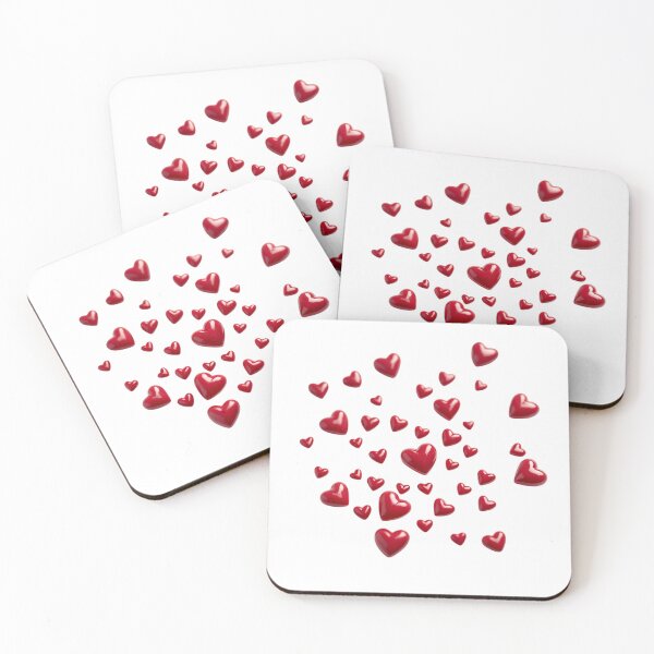 Item preview, multiple red hearts  designed and sold by fluidwatercolor.