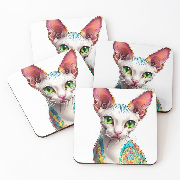 Item preview, Tattooed Sphynx Cat with Vibrant Patterns. designed and sold by MirraStore.