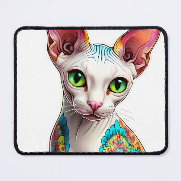 Item preview, Tattooed Sphynx Cat with Vibrant Patterns. designed and sold by MirraStore.